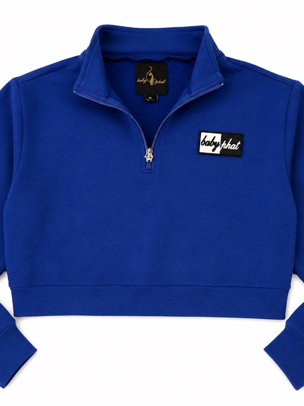 Baby Phat Men’s Cobalt Blue Half-Zip Pullover Sweater